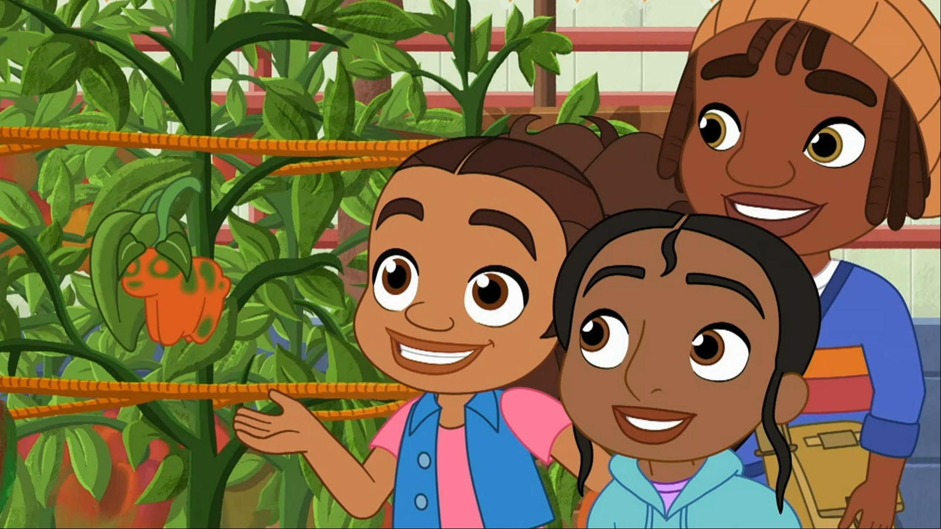 Alma grows a pepper that looks like Chacho. / Alma and Nestor ride the 6 train.