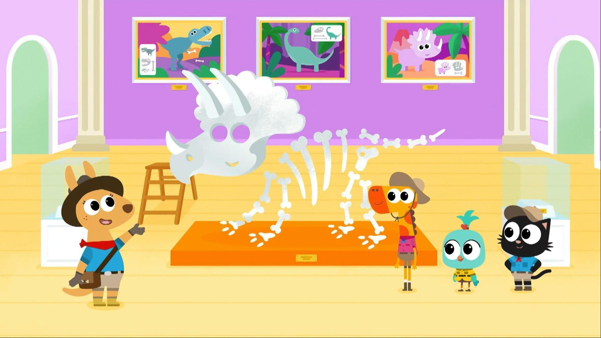 When our plucky trio  Heidi to dig up buried dinosaur bones.